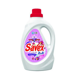 SAVEX течен перилен препарат, 2в1 цветно пране, 20 пранета, 1.10 литра